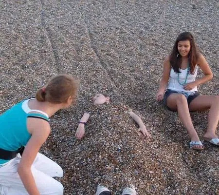Pebble burying